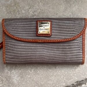 Dooney & Bourke Textured Brown and Gray Wallet